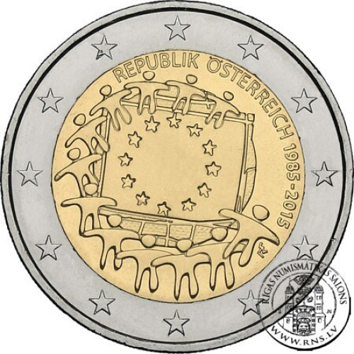 Austria, 2 Euro 2015, 30 Years of the EU Flag