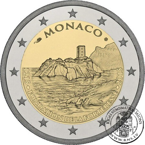 Monaco, 2 Euro 2015, 800 Years of Fortress (Box + COA)