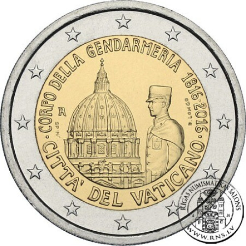 Vatican, 2 Euro 2016, Gendarmerie of Vatican City