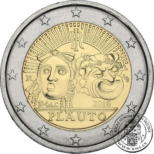 Italy, 2 Euro 2016, 2200th Anniversary of the Death of Tito Maccio Plauto