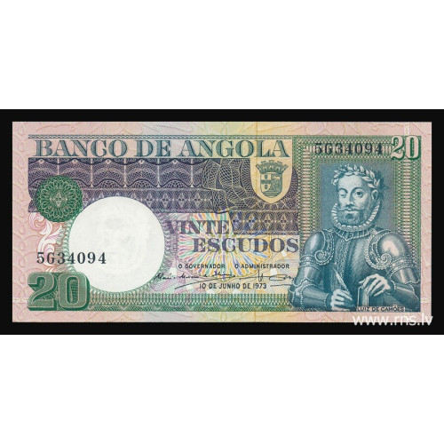 Angola, 20 Escudos 1973