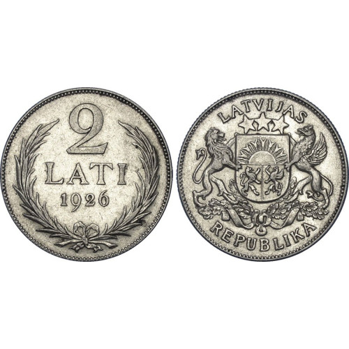 Latvia, 2 Lati 1926