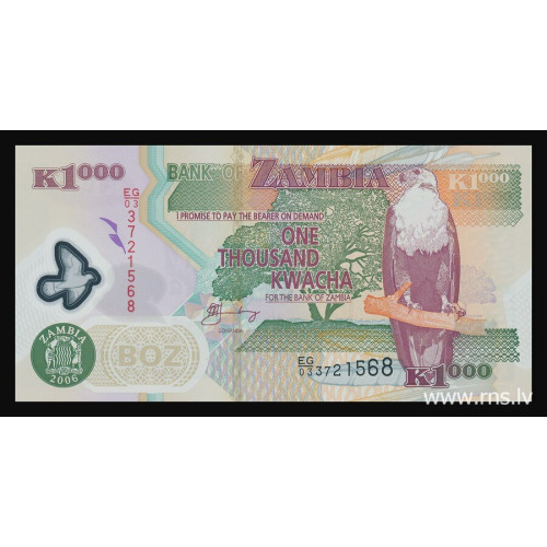 Zambia, 1000 Kwacha 2006 (Polymer)