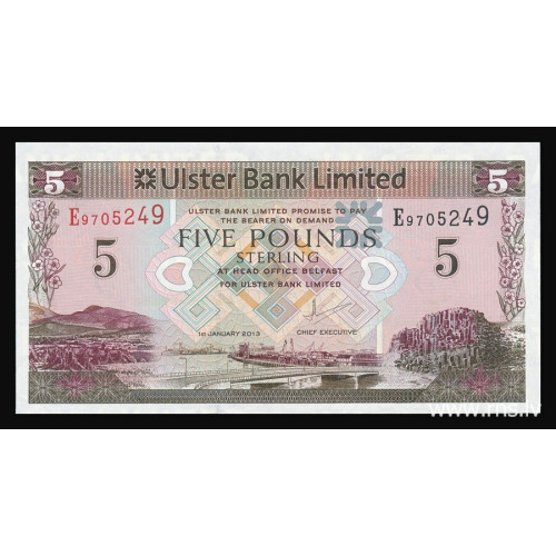 Northern Ireland - Ulster Bank Limited, 5 Pounds 2013