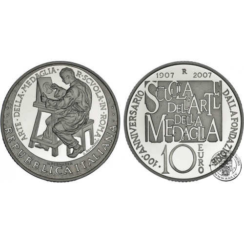 Italy, 10 Euro 2007, Mint of Rome's School of Medallic Art