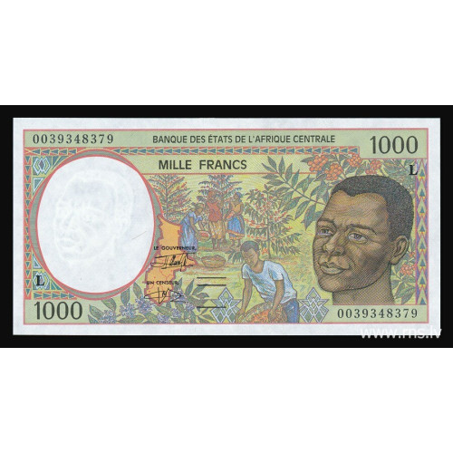 Central African States (Gabon), 1000 Francs 2000 (L)