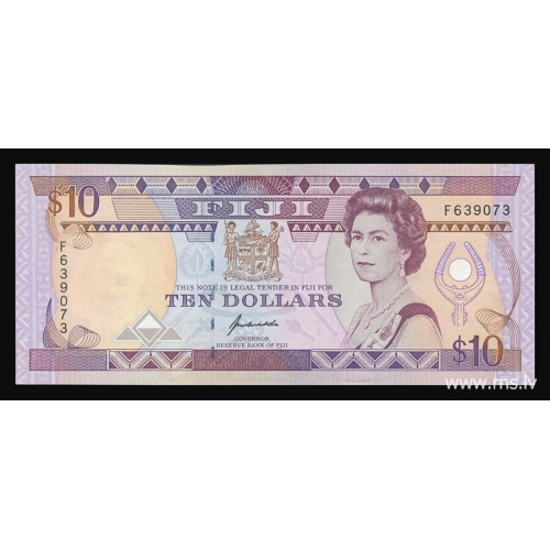 Fiji, 10 Dollars 1992