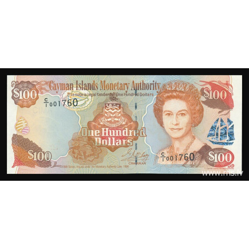 Cayman Islands, 100 Dollars 1998