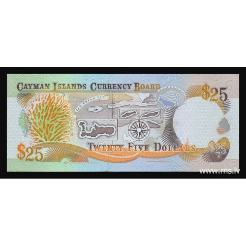 Cayman Islands, 25 Dollars 1996