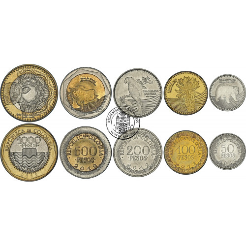 Colombia, Set 2012 (5 coins)