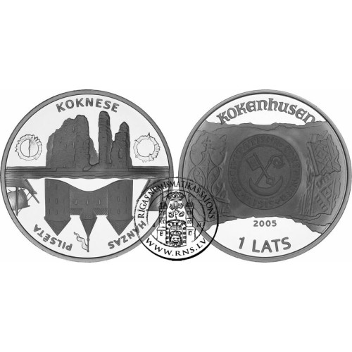 Latvia, 1 Lats 2005, Hansa cities - Koknese