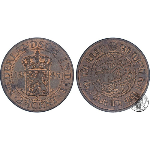 Netherlands East Indies, 2 1/2 cents 1945