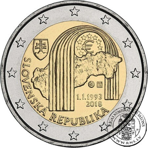 Slovakia, 2 Euro 2018, 25th Anniversary of the Slovak Republic