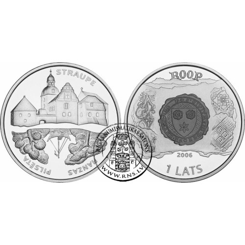 Latvia, 1 Lats 2006, Hansa cities - Straupe