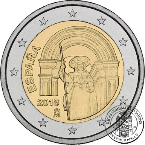 Spain, 2 Euro 2018, Old Town of Santiago de Compostela