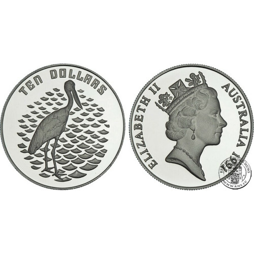 Australia, 10 Dollars 1991, Jabiru Stork