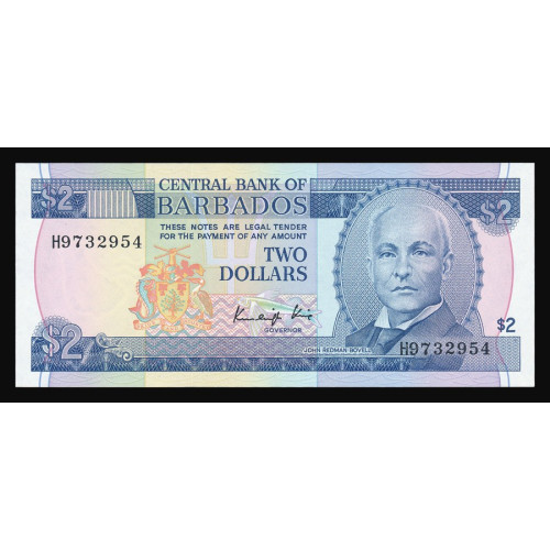 Barbados, 2 Dollars 1986