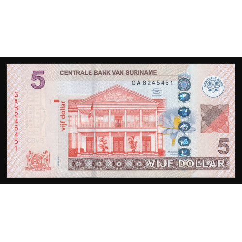 Suriname, 5 Dollars 2012