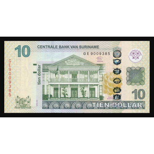 Suriname, 10 Dollars 2012