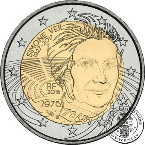 France, 2 Euro 2018, Simone Veil