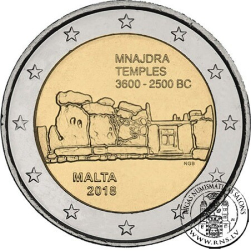 Malta, 2 Euro 2018, Mnajdra