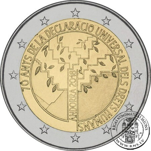 Andorra, 2 Euro 2018, The Universal Declaration of Human Rights