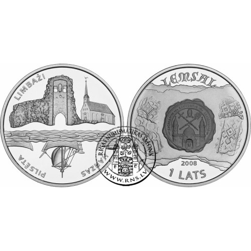 Latvia, 1 Lats 2008, Hansa cities - Limbazi