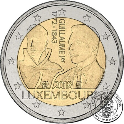 Luxembourg, 2 Euro 2018, Death Guillaume I