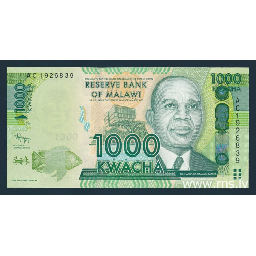 Malawi, 1000 Kwacha 2012