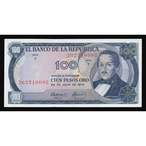 Colombia, 100 Pesos Oro 1973