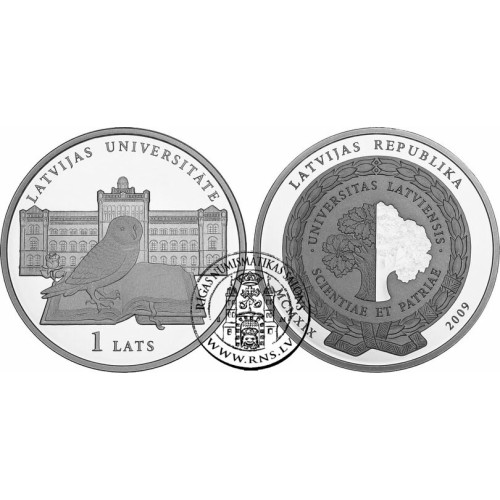 Latvia, 1 Lats 2009, University of Latvia