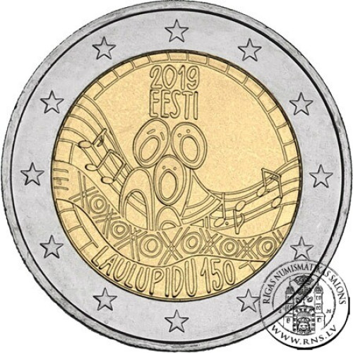 Estonia, 2 Euro 2019, Estonian Song Festival (coincard)