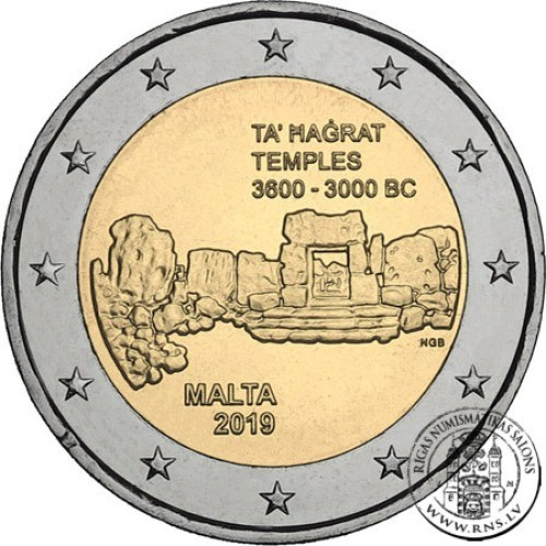 Malta, 2 Euro 2019, Ta' Hagrat Temple