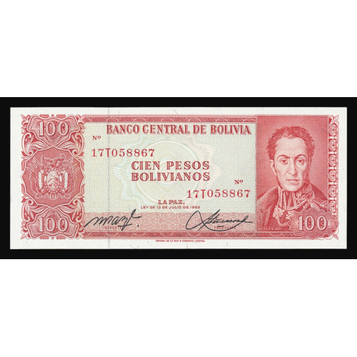 Bolivia, 100 Pesos Bolivianos 1983