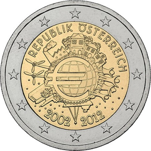 Austria, 2 Euro 2012, Ten Years of Euro