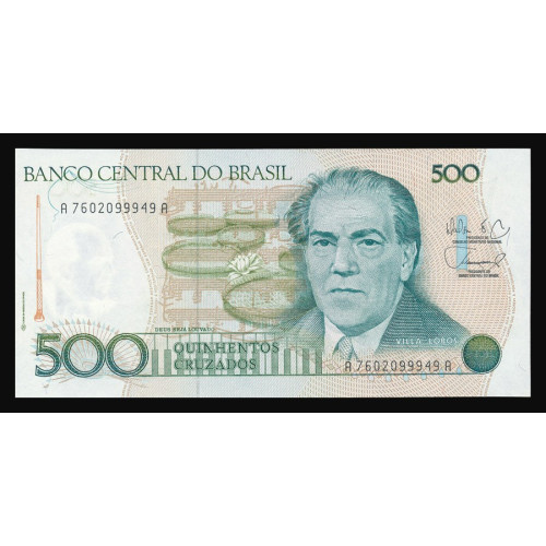 Brazil, 500 Cruzados 1988