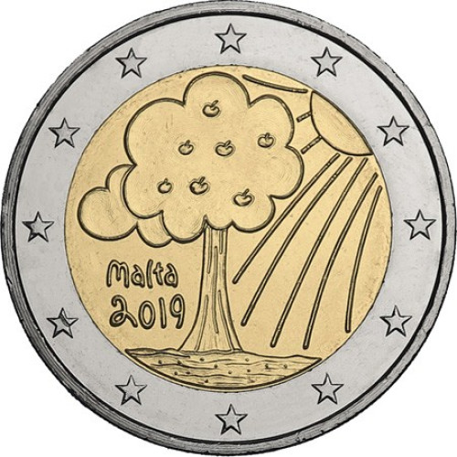 Malta, 2 Euro 2019, Nature and Environment