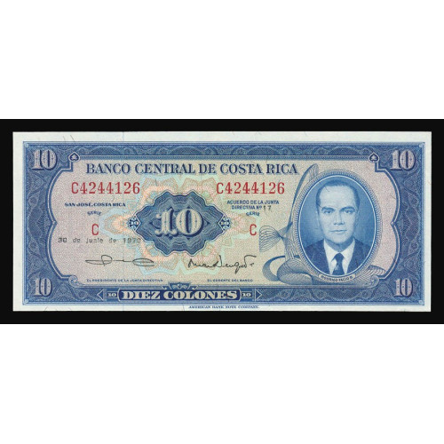 Costa Rica, 10 Colones 1970