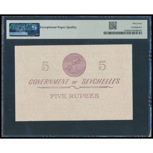 Seychelles, 5 Rupees 1960, A/7 55846