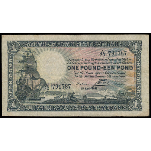 South Africa, 1 Pound 1938, A/70 791787