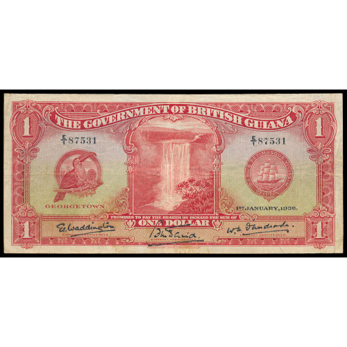 British Guiana, 1 Dollar 1936, E/1 87531