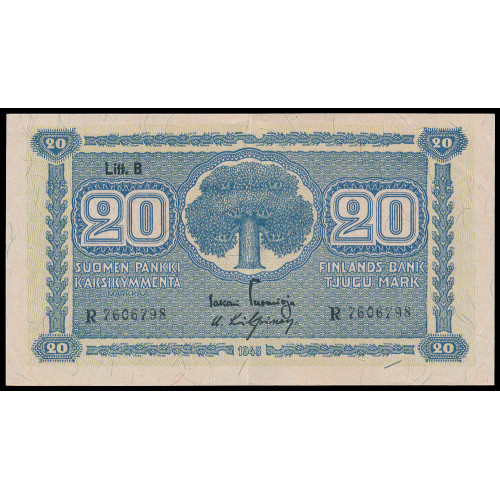 Finland, 20 Markkaa 1945, R 7606798 (Litt.B)