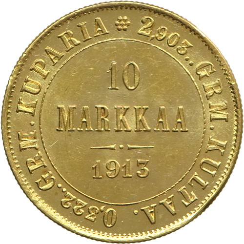 Finland, 10 Markkaa 1913 S