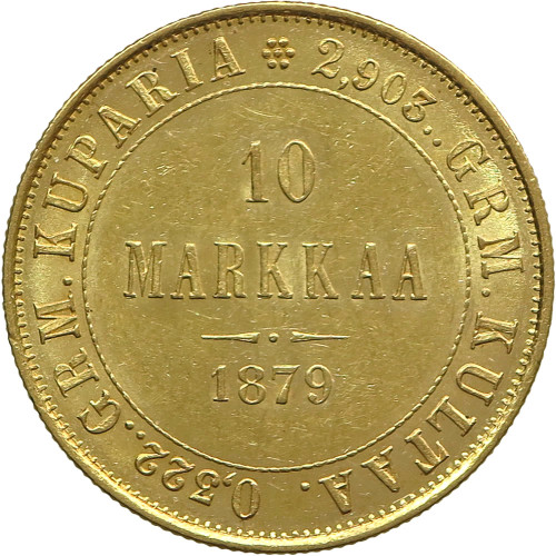 Finland, 10 Markkaa 1879 S