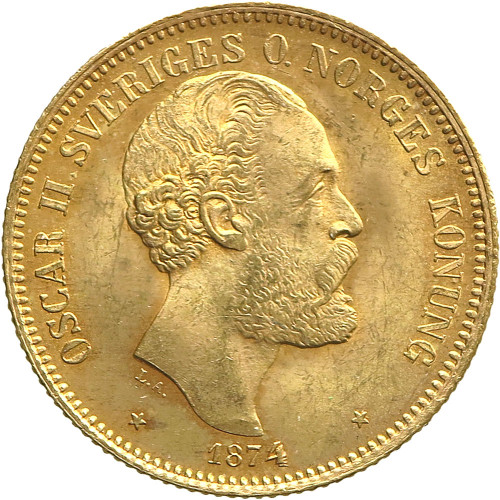 Sweden, 20 Kronor 1874 ST