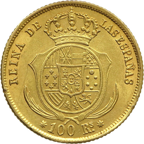 Spain, 100 Reales 1857