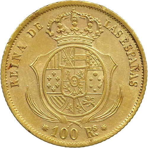 Spain, 100 Reales 1858