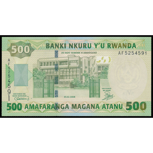 Rwanda, 500 Francs 2008