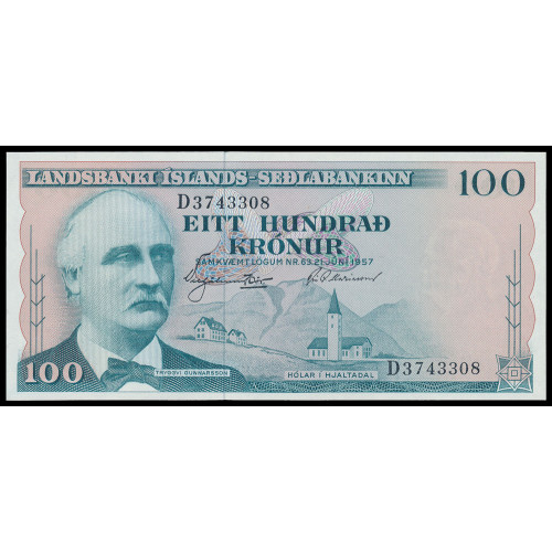 Iceland, 100 Kronur 1957