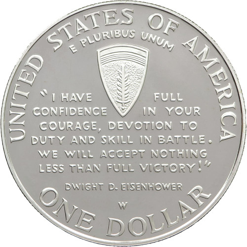 United States, 1 Dollar 1995, World War II 50th Anniversary (Proof)